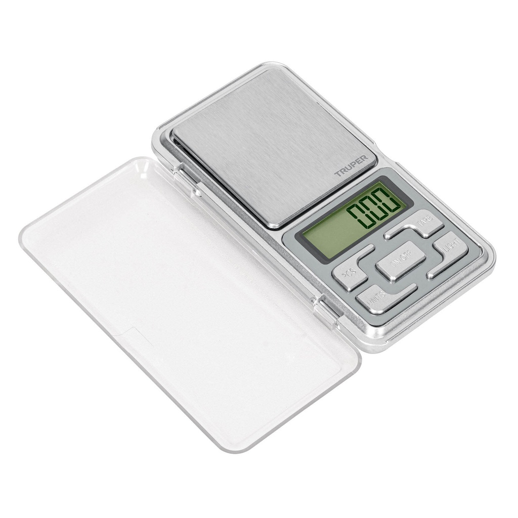 Bascula electronica de bolsillo, de pilas, 500 g, Truper