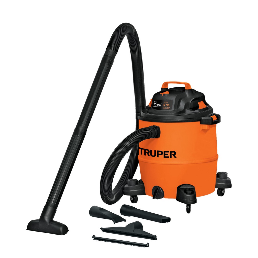 Aspiradora de solidos y liquidos, 16 gal, plastica, Truper