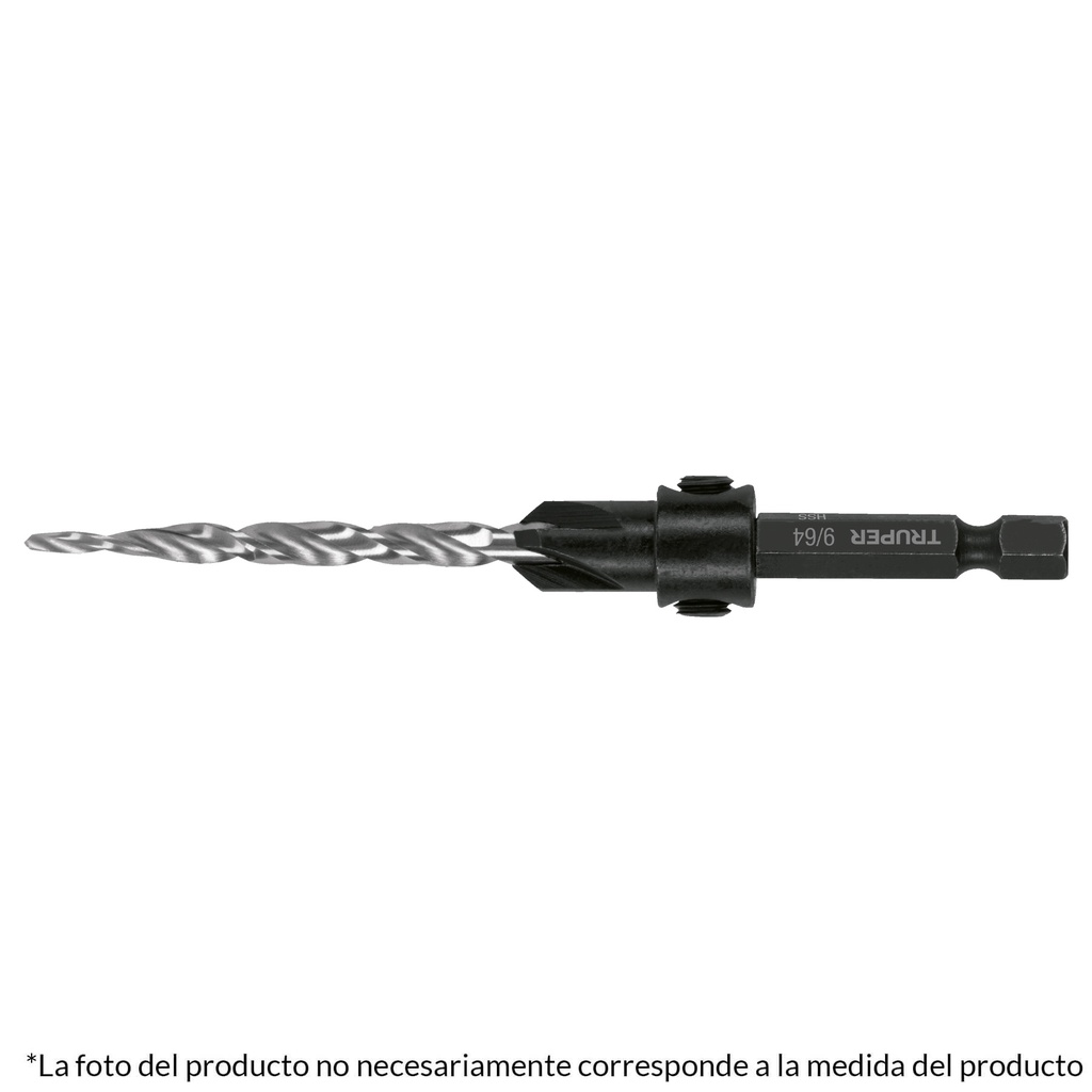 Broca avellanadora #8 para madera, 11/64', Truper