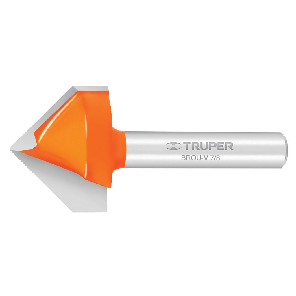 Broca para router, corte en 'V', 7/8', Truper