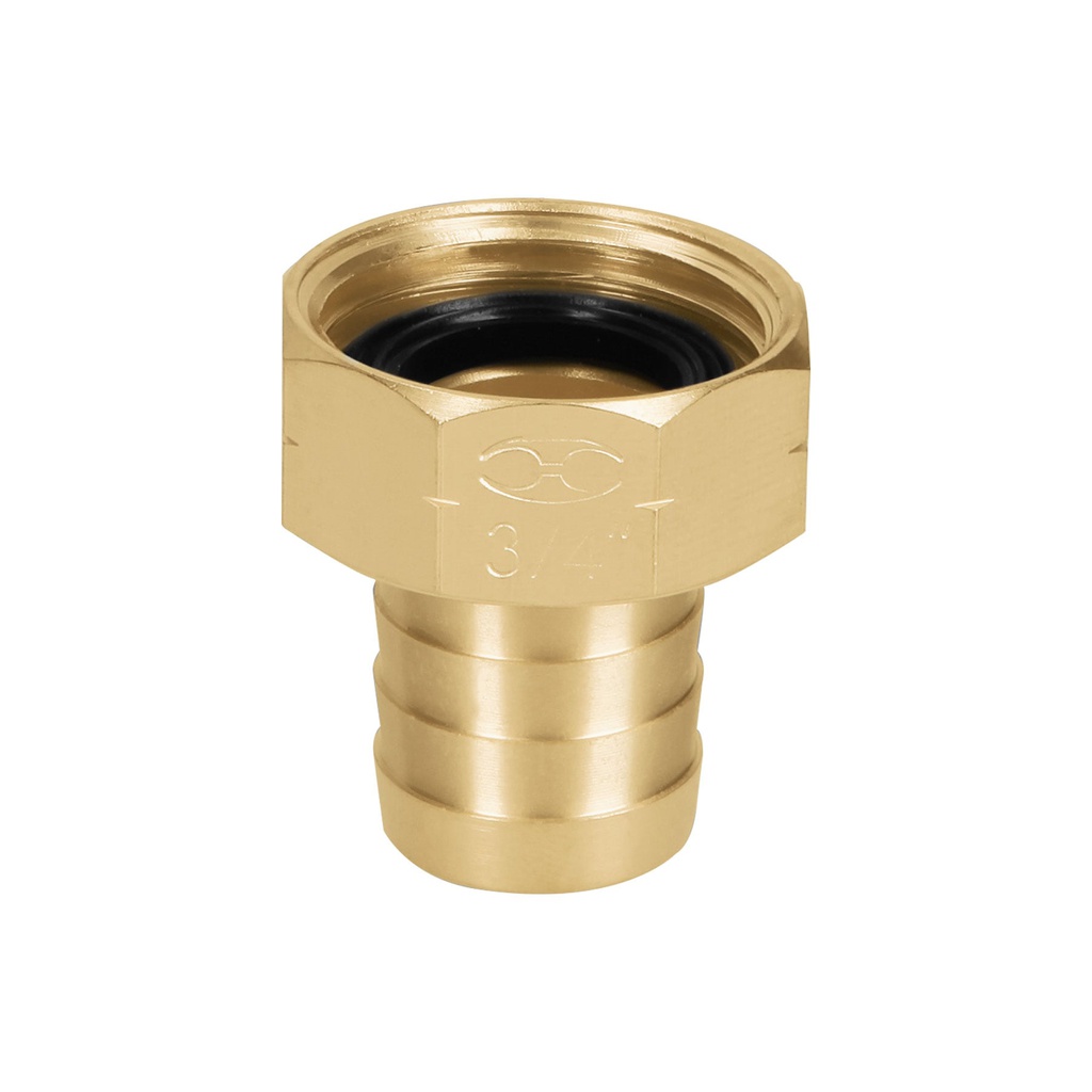 Conector 3/4' hembra de laton solido para manguera, Truper