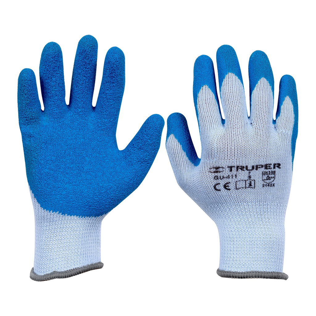 Guantes de poliester recubiertos de latex, CH, Truper
