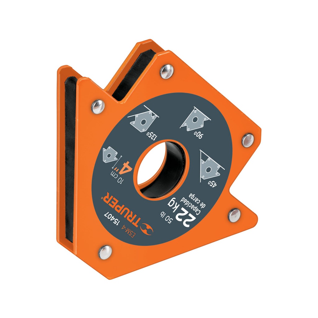 Escuadra magnetica 4' para soldar, capacidad 23 kg, Truper
