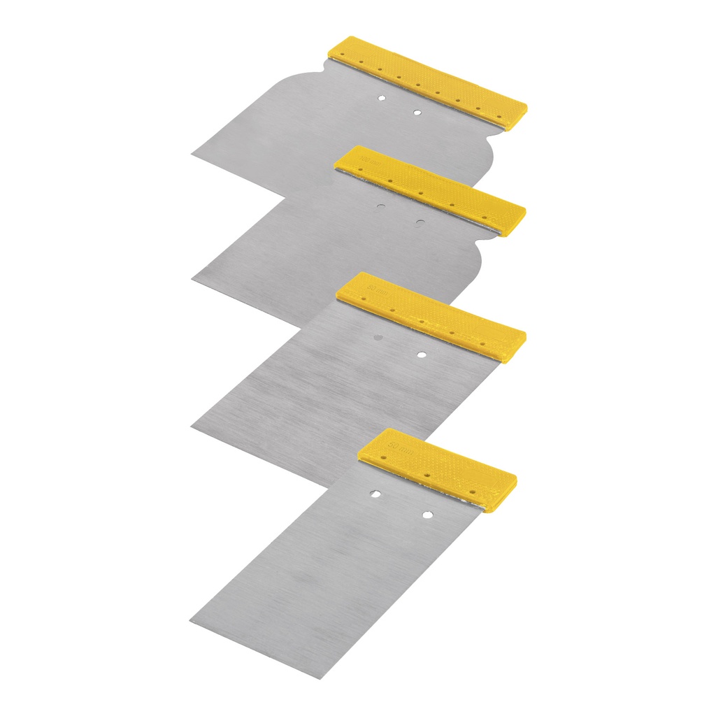 Juego de 4 cuñas con mango de plastico, Pretul