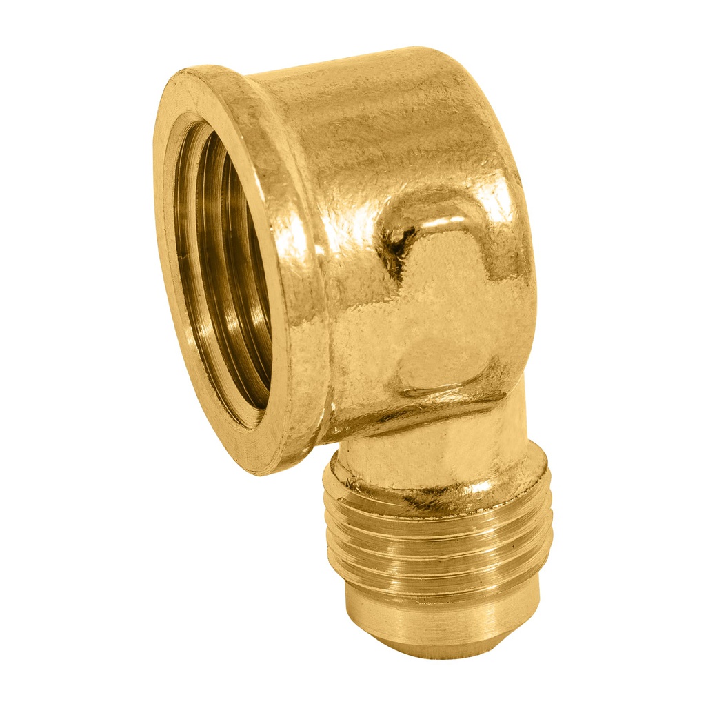 Codo para estufa a 90° de laton de 3/8 x 1/2', Foset