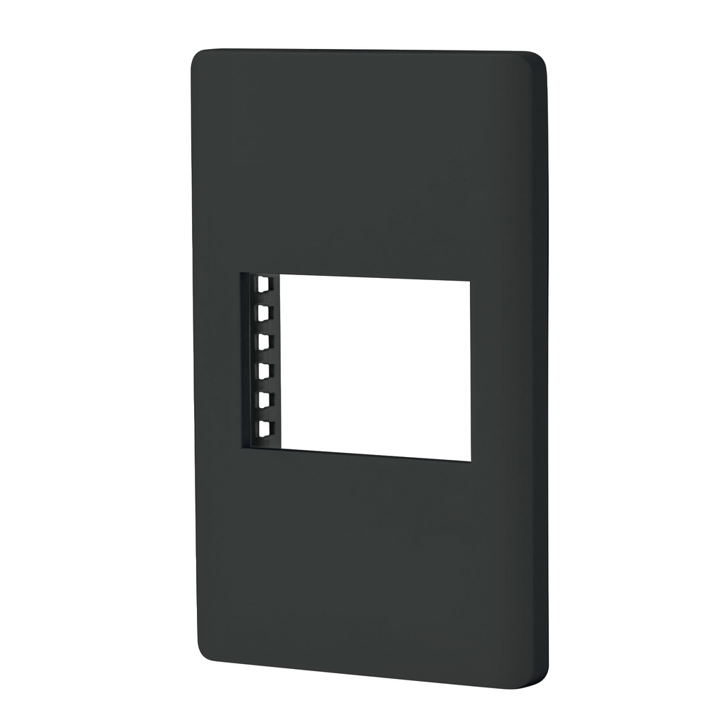 Placa negra de 1 ventana 1.5 modulos, linea Lisboa, Volteck