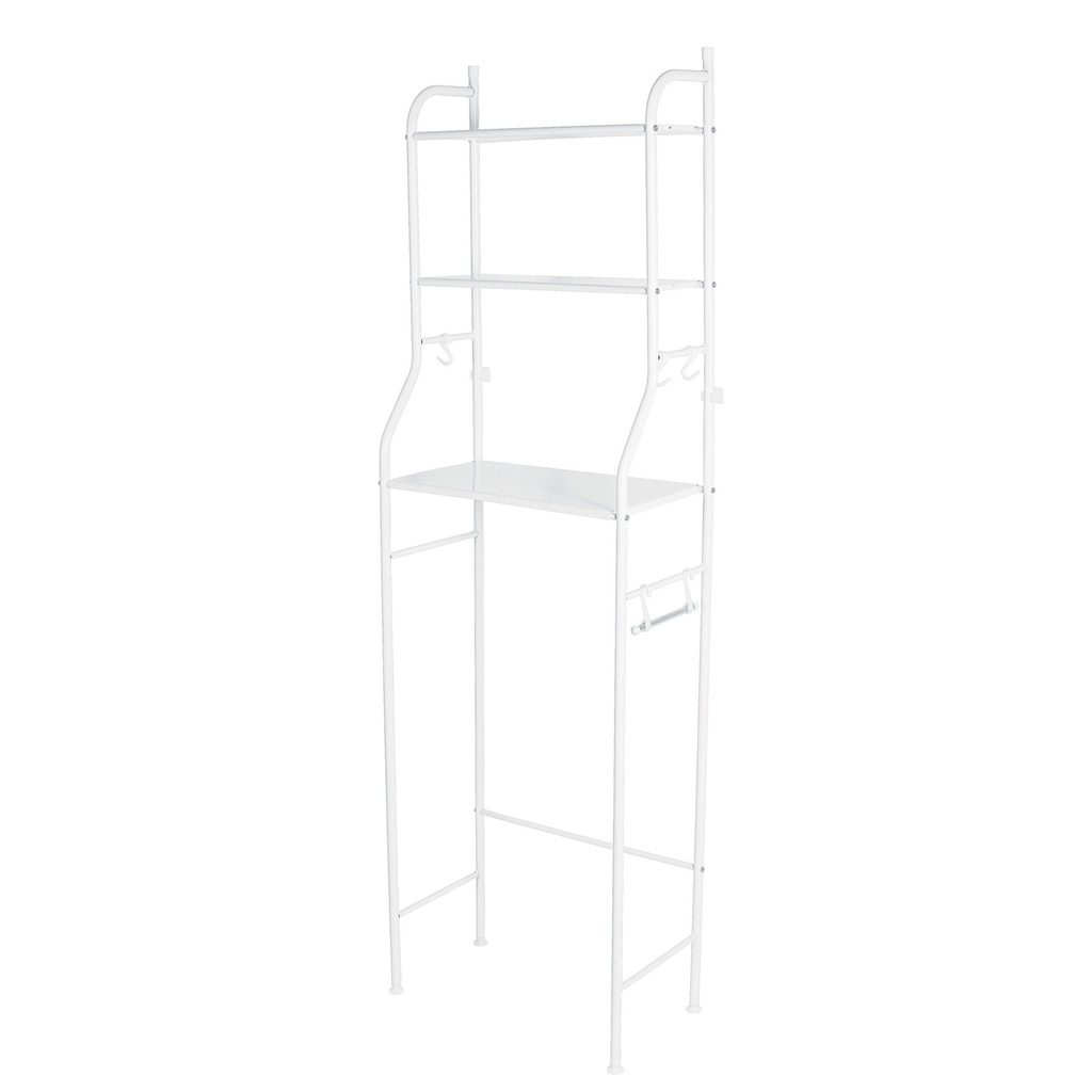 Mueble organizador blanco para baño con 3 repisas, Foset