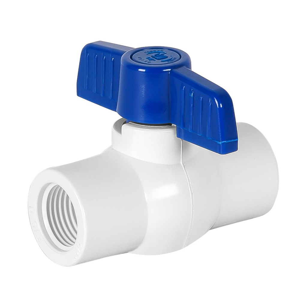 Valvula esfera de PVC 1/2' roscable, Foset