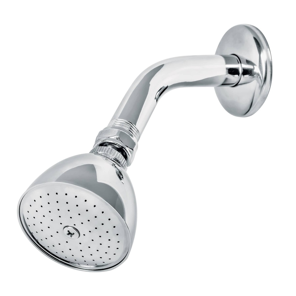 Regadera conica 2-1/2' brazo y chapeton de acero, Foset Aqua