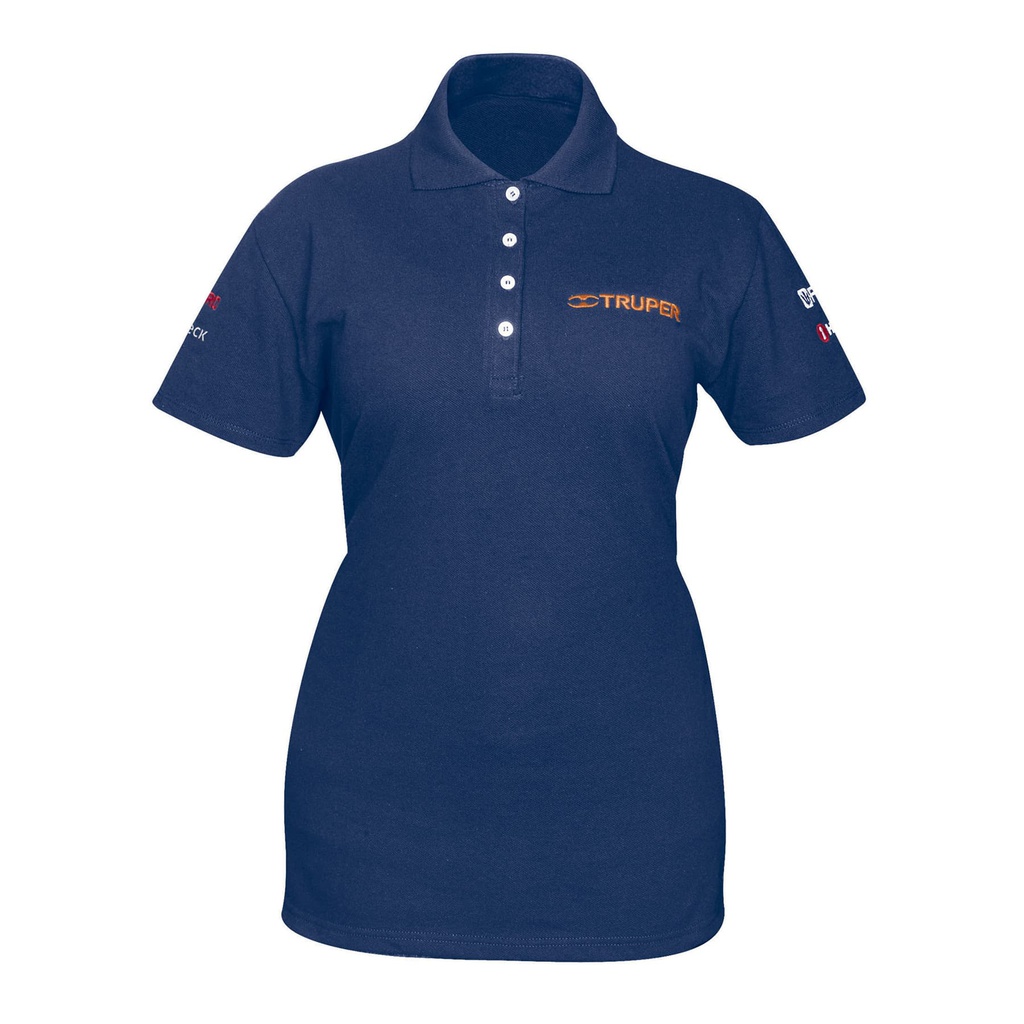 Playera polo para mujer, azul, M, Truper
