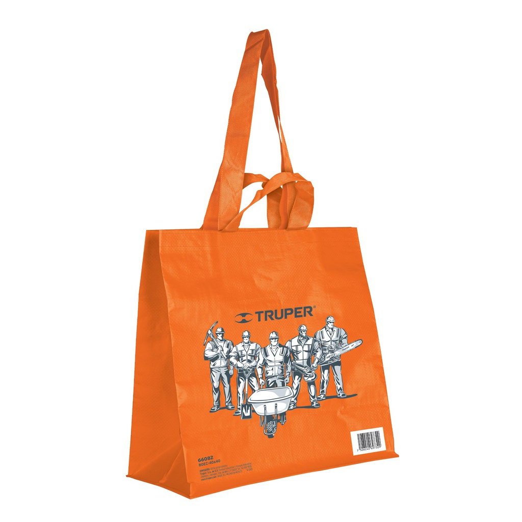 Bolsa ecologica naranja de 40 x 40 cm, Truper