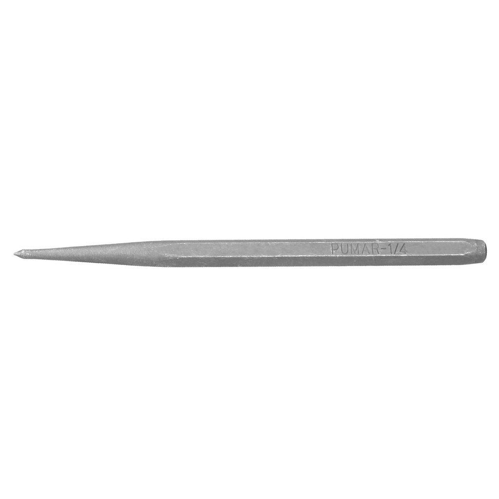 Punzon 1/4' para barrenar, largo 4-1/4', Truper