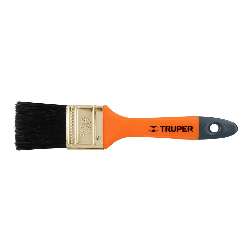 Brocha profesional de 1-1/2' con mango de plastico, Truper