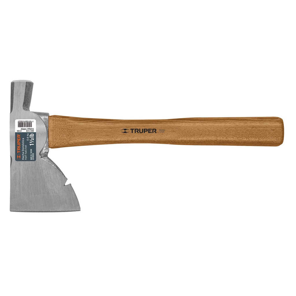 Hacha Domestica 1-1/2 lb, mango hickory 14', Truper