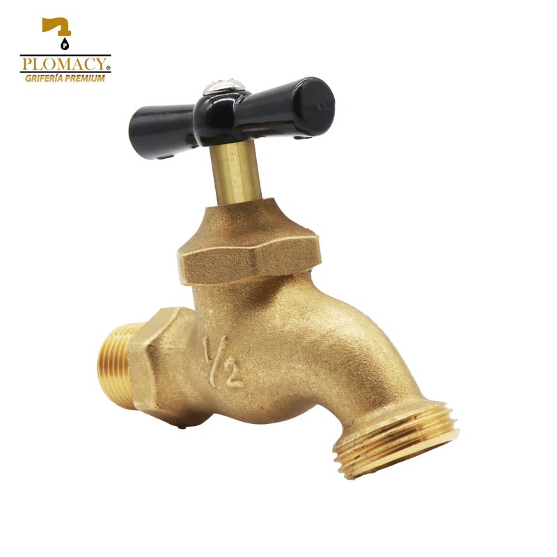 Llave Jardin Premium 1/2" 100% Laton  Plomacy  (LLJG)