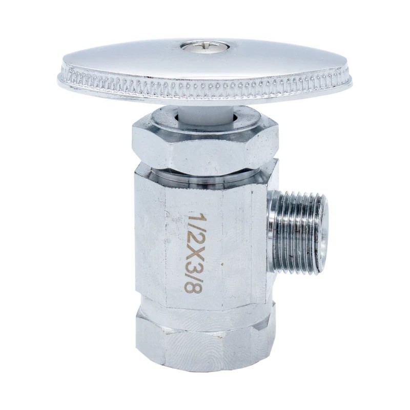 Valvula de Control Angular 1/2" X 3/8" 100% Laton Plomacy (En Cajita) (VCA10)