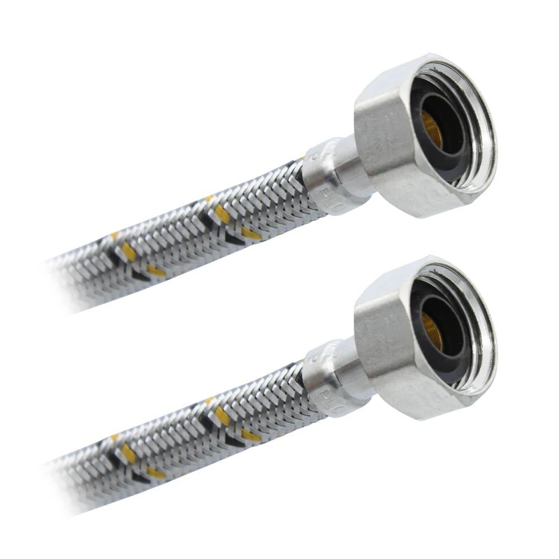 Conector Flexible Para Lav - Freg 1/2"FIP x 1/2"FIP x 70cm. Aluminio Plomacy (CF70)