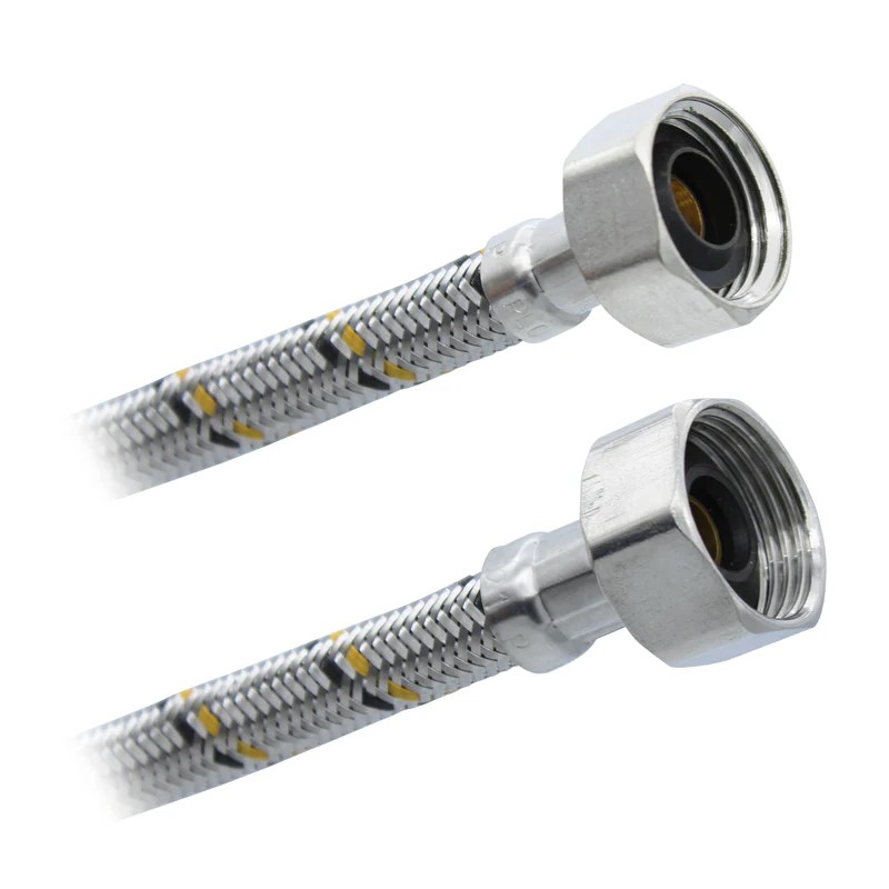 Conector Flexible Para Sanitario 7/8"FIP x 1/2"FIP x 35cm. Aluminio Plomacy (CFS35)