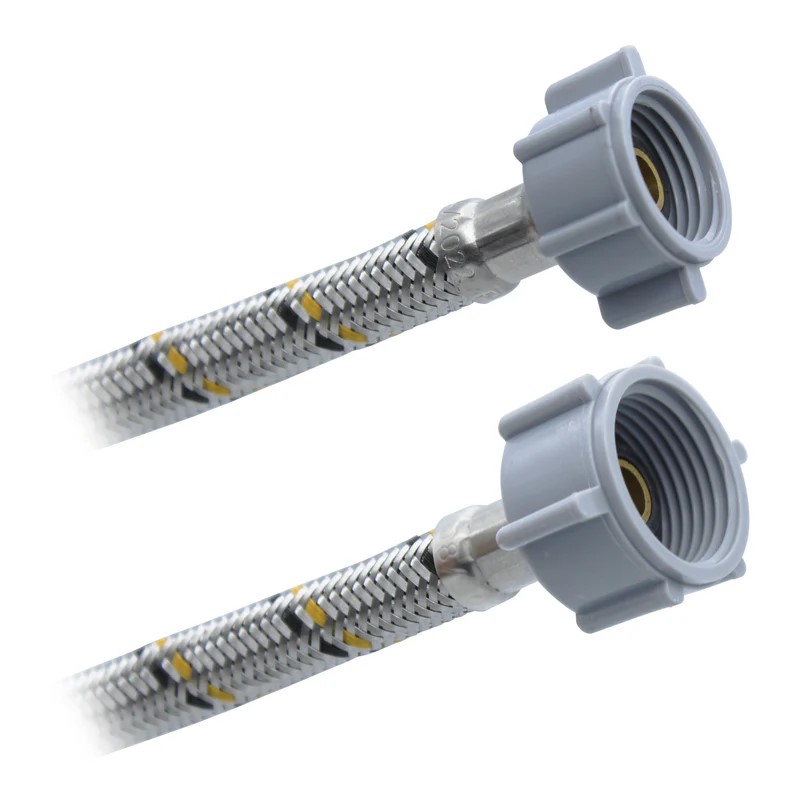 Conector Flexible Para Sanitario 7/8" AM X 1/2" AM X 35cm. Acero Inox. Plomacy (CSA35)