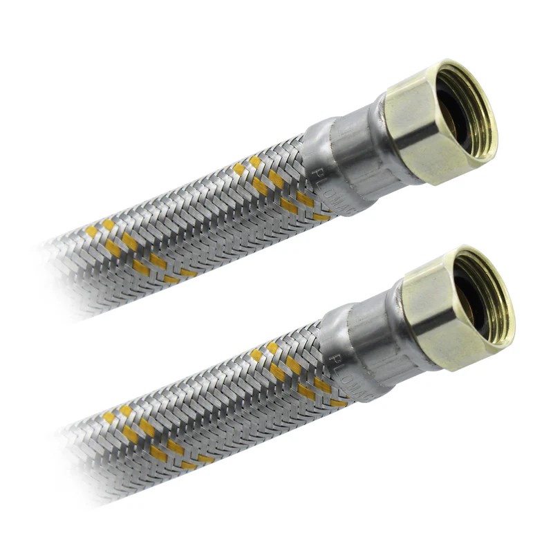 Conector Flexible Para Boiler 1/2" X 1/2" X 80cm. Acero Inox. Plomacy (CBI80)