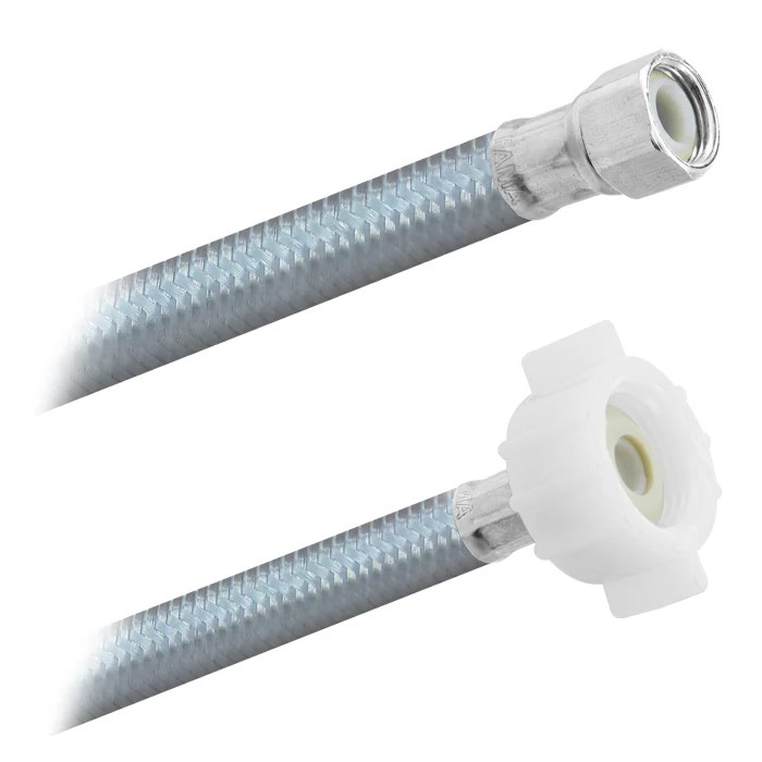 FamaFlex Poliacero Para Sanitario 3/8" COMP x 7/8" AM x 35cm.-14"   (3945)