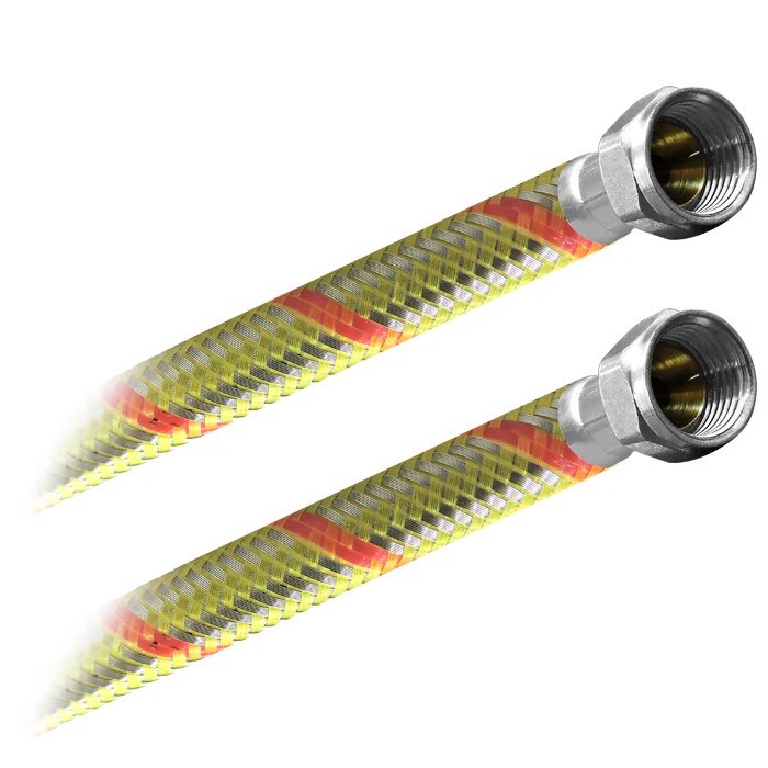 FamaFlex Poliacero Para Gas 3/8" x 3/8" x 250cm.-100" (3977)