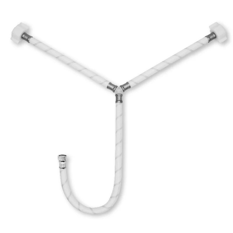 FamaFlex Poli-Acetal Para Agua Potable TEE 3/8" COMP. x 1/2" AM x 1/2" AM x 55cm.-22"  (3589)