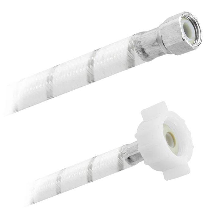 FamaFlex Poli-Acetal Para Sanitario 3/8" COMP. x 7/8" AM x 30cm.-12"  (3868)