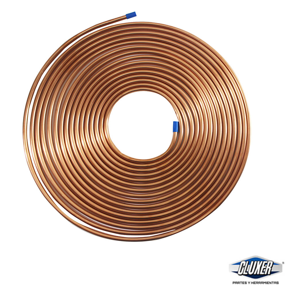 Tubo Cobre Flexible 3/8 15.24 Mts Modelo: CXTCF15-3/8 Marca CLUXER
