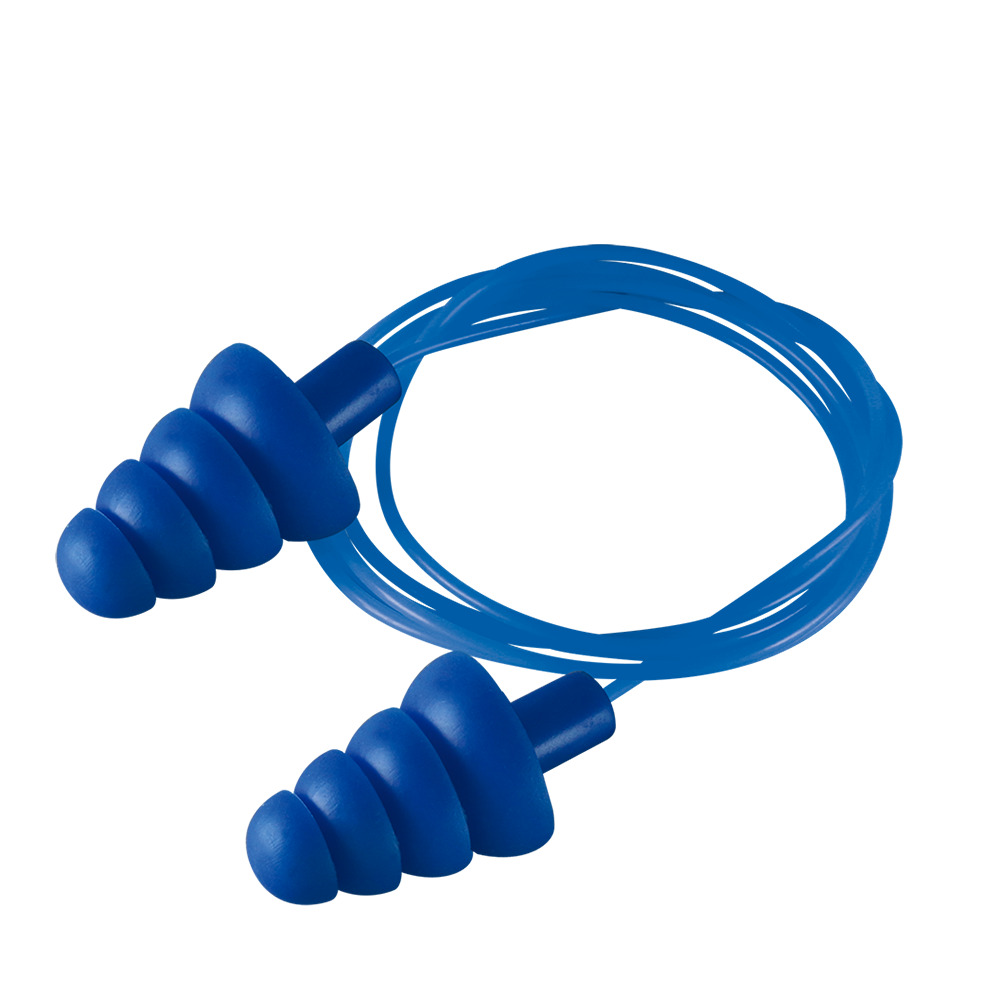 TAPON AZUL REUTILIZABLE 27DB, C/CORDON, TAPON DETECTABLE, BOLSA C/1 PAR, CAJA M. 1,000
