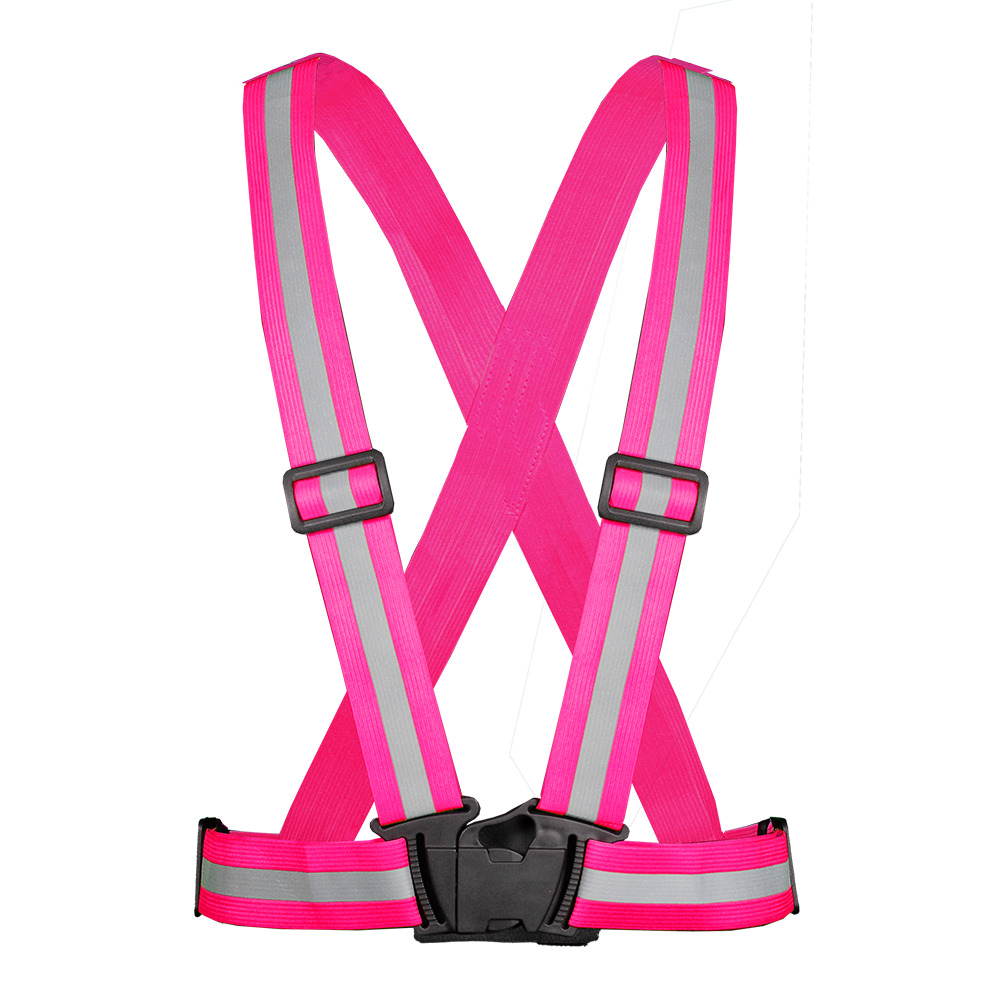 CHALECO CARRILLERO ELASTICO DE ALTA VISIBILIDAD ROSA UNITALLA