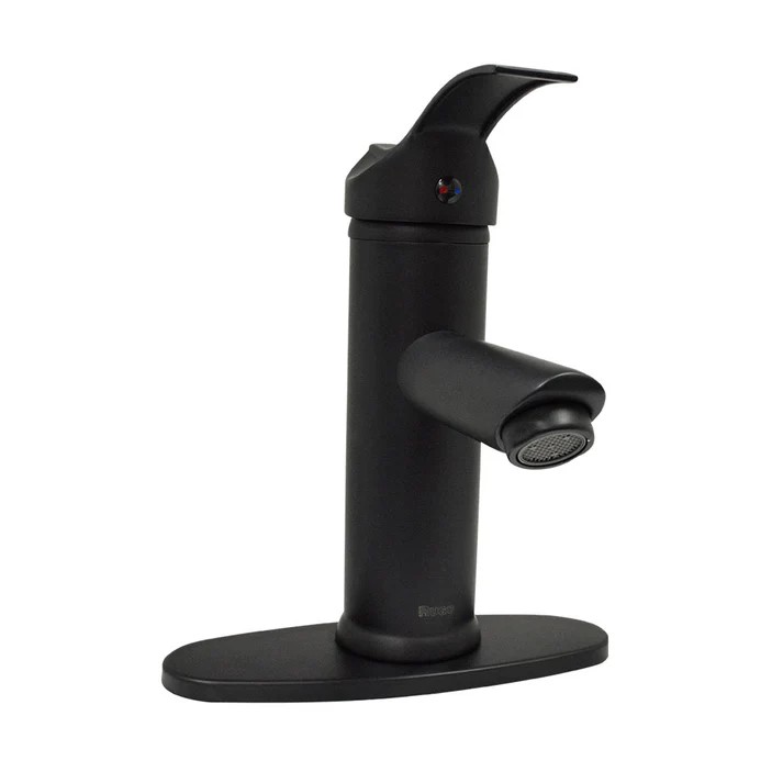 MEZCLADORA LAVABO MONOMANDO C/CHAPETON A/NEGRO