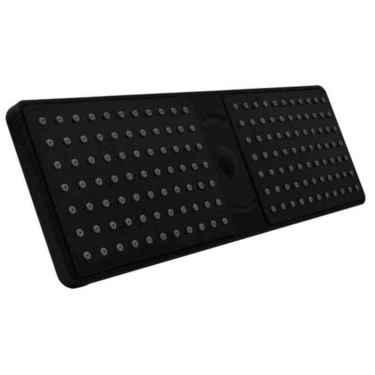 REGADERA RECTANGULAR 24 X 7.5 CM AC.NEGRO