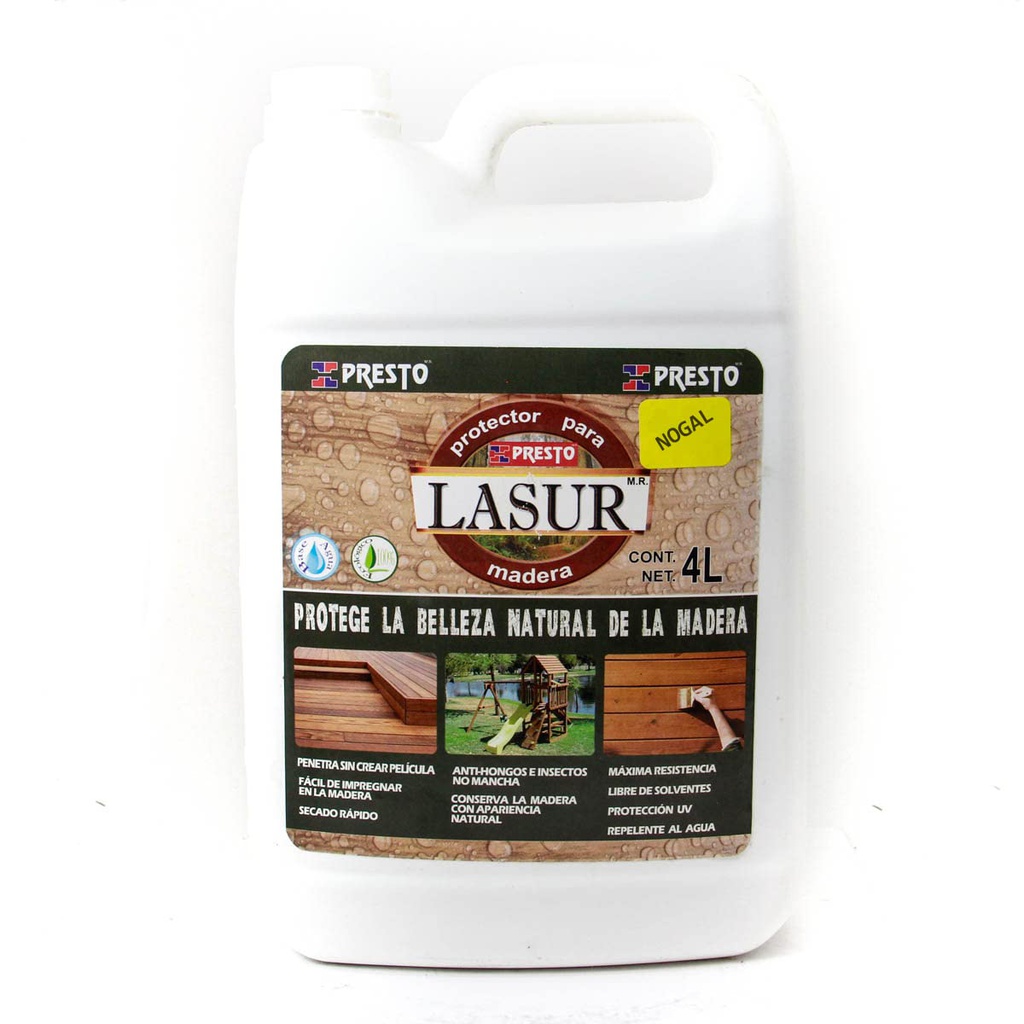 PROTECTOR P/MADERA LASUR  NOGAL LATA 4 LT
