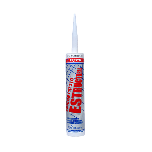 SILICON PRESTO ESTRUCTURAL TRANSPARENTE CARTUCHO 300 ML