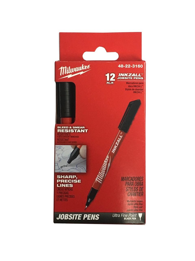 PLUMA INKZALL U.FINA NEGRA  (pz)