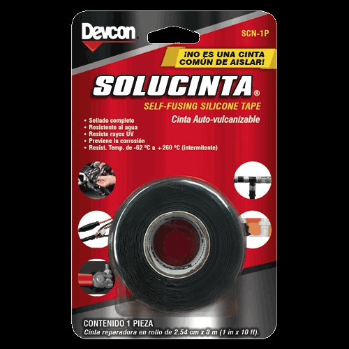SOLUCINTA NEGRA DEVCON 1”x3mt.
