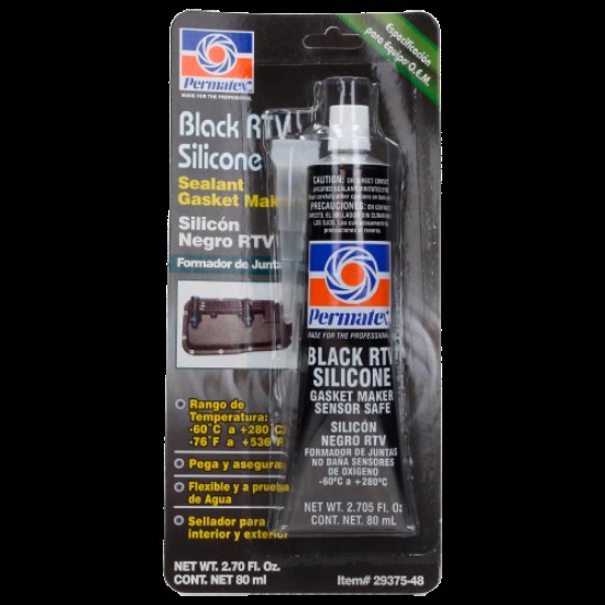 SILICON RTV NEGRO   TUBO 75gr.