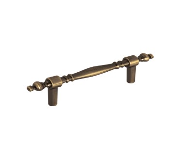 Jaladera metálica de 76 mm estilo 'Colonial', latón antiguo