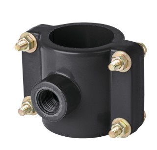 Abrazadera para toma domiciliaria PP 2' x 1/2', FOSET