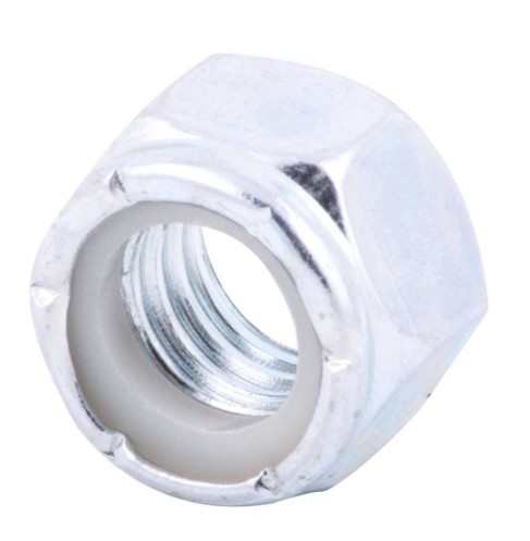 TUERCA D/SEG. INSERTO/NYLON GALV. M6 X 1 (Precio x Caja - Caja C/500 pzas)