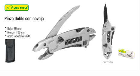 Pinza doble con navaja