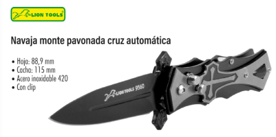 Navaja monte pavonada cruz automática