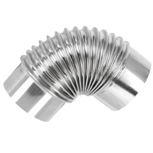 Codo humo 130mm 5" galvanizado