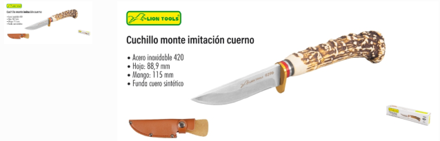Cuchillo monte imitación cuerno