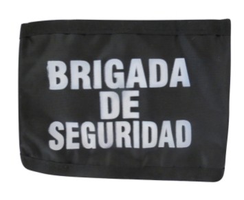 BRAZALETE BRIGADISTA NEGRO DE SEGURIDAD