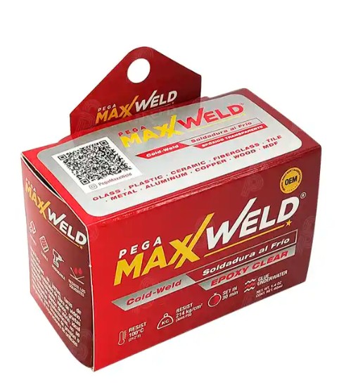 Soldadura en Frío Pega Max Weld 2413 Transparente 40ml MAXXWELD
