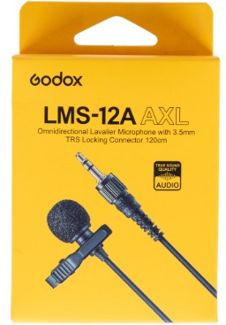 Godox-Micrófono de solapa omnidireccional LMS-12A AX AXL, compatible con sistemas y dispositivos de micrófono inalámbrico, TRS de 3,5mm