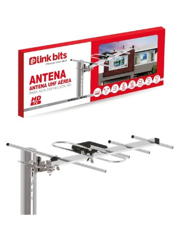 Antena Tv Exteriores Linkbits Uhf Vhf Hd 8 Elementos Hd005