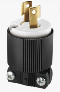 CLAVIJA SEGURIDAD MEDIA VUELTA 2P 20A 250V HULE